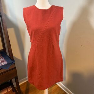 Kate Spade Fall13 Burnt Orange Wool Dress XS Old Money Twee Preppy